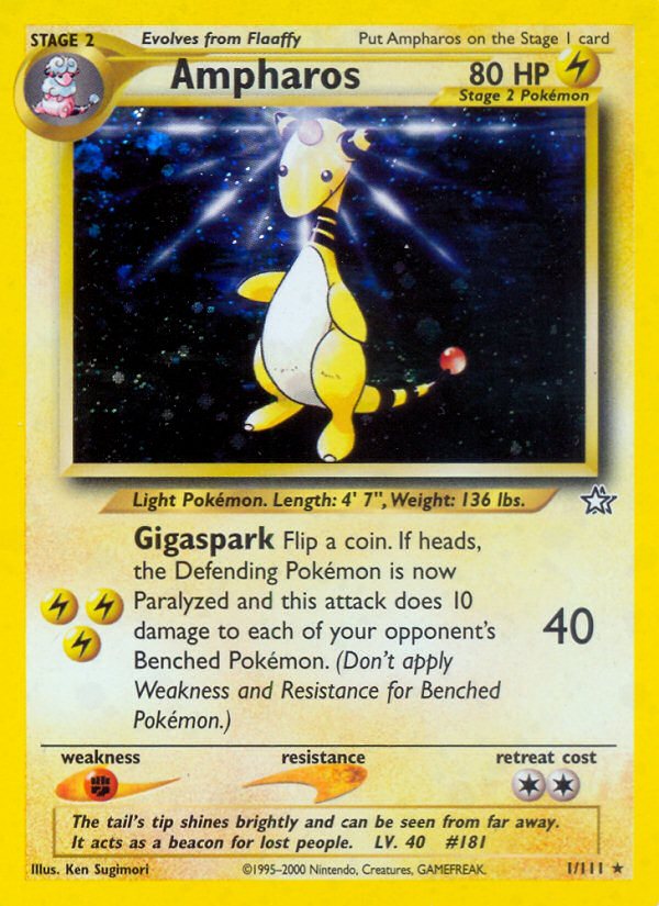 Ampharos - Neo Genesis - Unlimited|Ampharos - Neo Genesis - First Edition