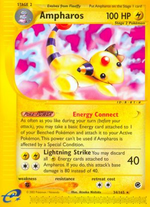 Ampharos - Expedition Base set|Ampharos - Expedition Base set - Reverse Holo