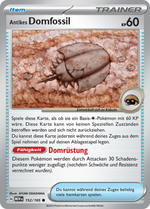 Antikes Domfossil-152-Pokemon 151