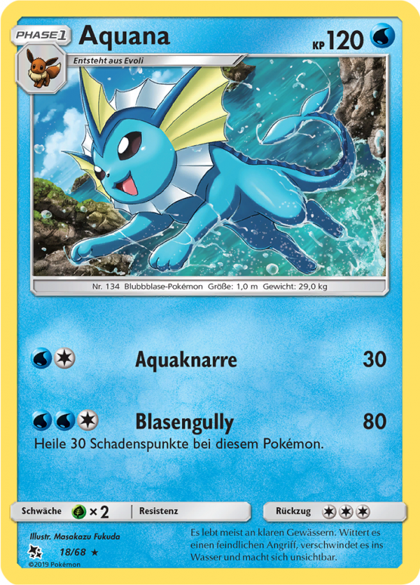 Aquana 18/68 - Wert, Bild & Seltenheit | Pokemonkarte.de