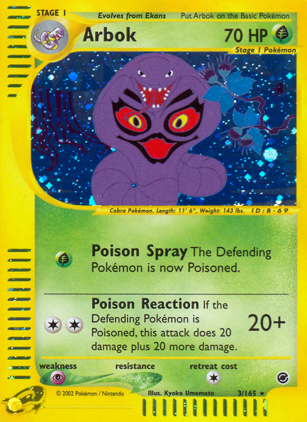 Arbok - Expedition Base set|Arbok - Expedition Base set - Reverse Holo