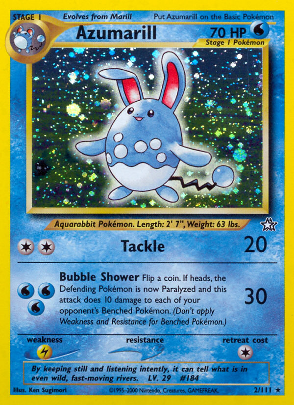 Azumarill - Neo Genesis - Unlimited|Azumarill - Neo Genesis - First Edition