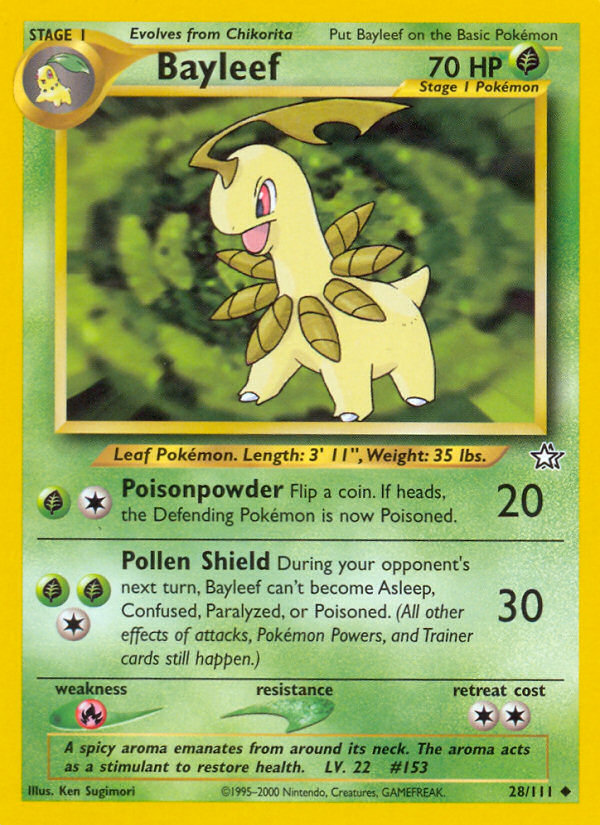 Bayleef - Neo Genesis - Unlimited|Bayleef - Neo Genesis - First Edition
