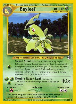 Bayleef - Neo Genesis - Unlimited|Bayleef - Neo Genesis - First Edition