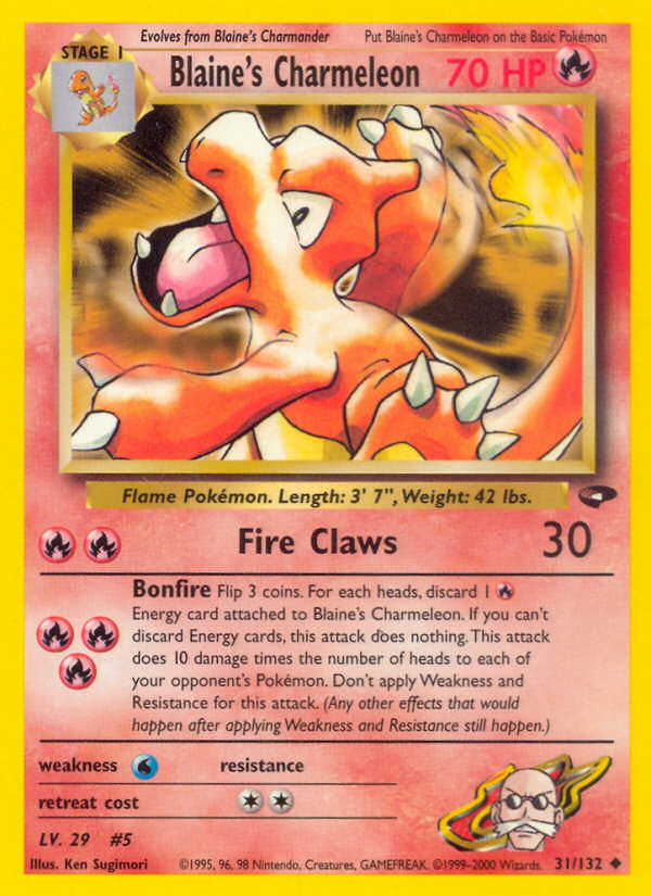 Blaine’s Charmeleon Gym Challenge Unlimited|Blaine’s Charmeleon Gym Challenge First Edition