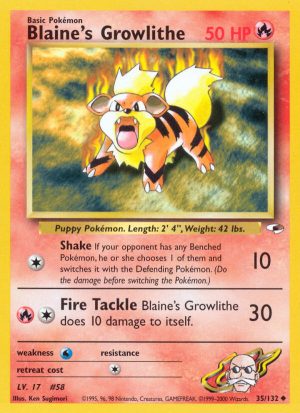 Blaine’s Growlithe - Gym Heroes - Unlimited|Blaine’s Growlithe - Gym Heroes - First Edition