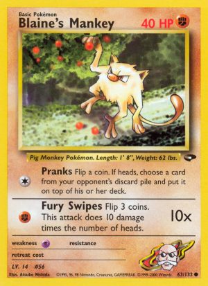 Blaine’s Mankey Gym Challenge Unlimited|Blaine’s Mankey Gym Challenge First Edition