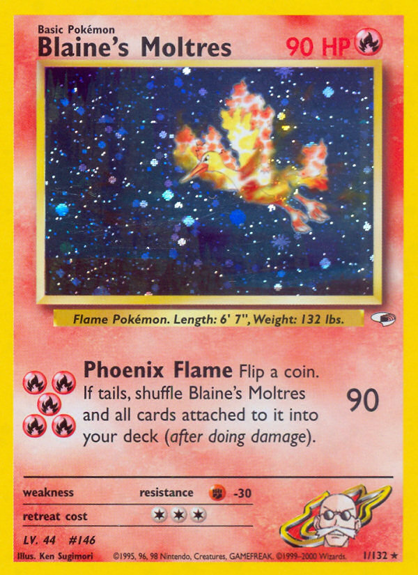 Blaine’s Moltres - Gym Heroes - Unlimited|Blaine’s Moltres - Gym Heroes - First Edition
