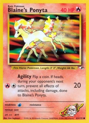 Blaine’s Ponyta - Gym Heroes - Unlimited|Blaine’s Ponyta - Gym Heroes - First Edition