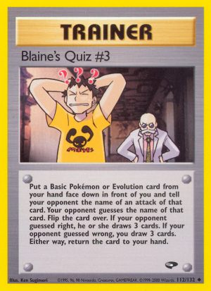 Blaine’s Quiz #3 Gym Challenge Unlimited|Blaine’s Quiz #3 Gym Challenge First Edition