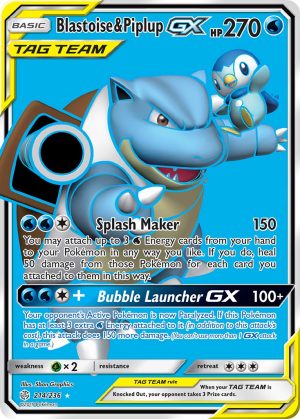 Blastoise & Piplup-GX - 214 - Cosmic Eclipse