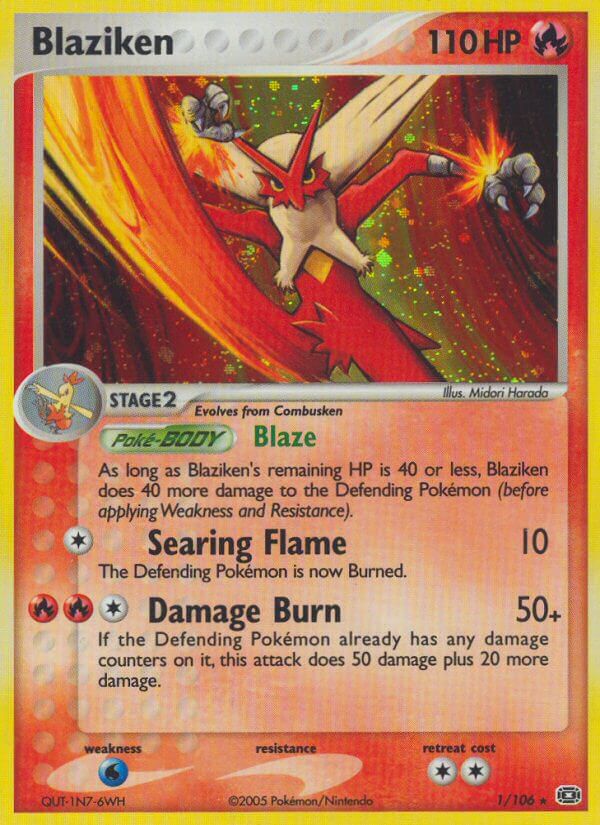 Blaziken - 1/106 - Emerald|Blaziken - 1/106 - non-holo - Emerald
