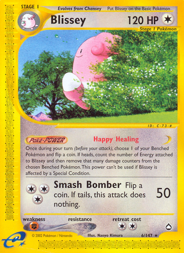 Blissey - 6/147 - Aquapolis|Blissey - 6/147 - Reverse holo - Aquapolis