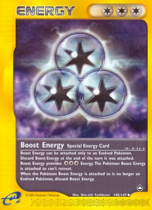 Boost Energy - 145/147 - Aquapolis|Boost Energy - 145/147 - Reverse holo - Aquapolis