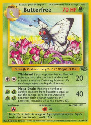 Butterfree unlimited jungle set|Butterfree first edition jungle set|Butterfree error card jungle set
