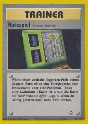 Card-Flip Game - 92 - Neo Genesis