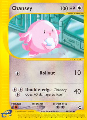 Chansey - 69/147 - Aquapolis|Chansey - 69/147 - Reverse holo - Aquapolis