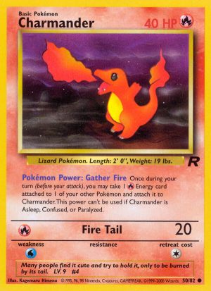 Charmander Team Rocket unlimited|Charmander Team Rocket first edition