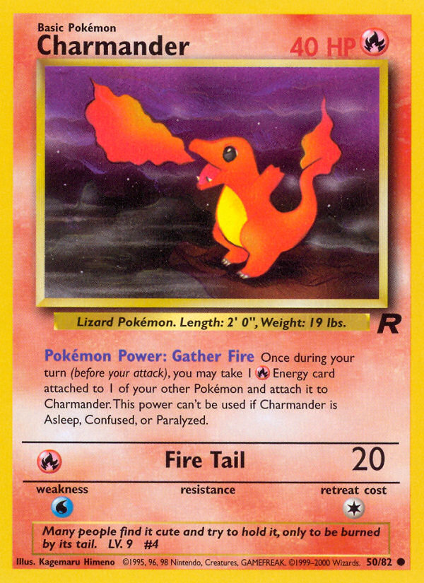 Charmander Team Rocket unlimited|Charmander Team Rocket first edition
