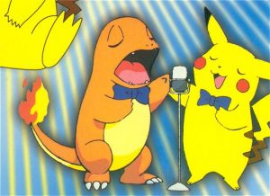 Charmander and Pikachu singing-P06 of 6-Series 3