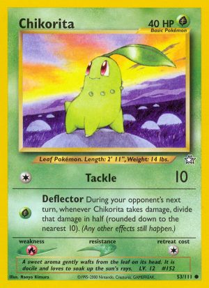 Chikorita - Neo Genesis - Unlimited|Chikorita - Neo Genesis - First Edition