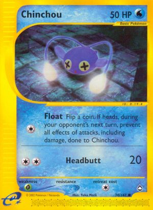 Chinchou - 70/147 - Aquapolis|Chinchou - 70/147 - Reverse holo - Aquapolis