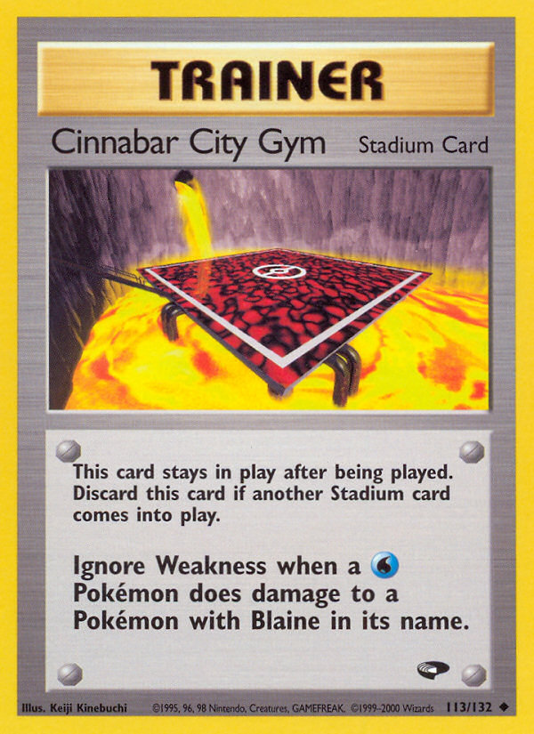 Cinnabar City Gym Gym Challenge Unlimited|Cinnabar City Gym Gym Challenge First Edition