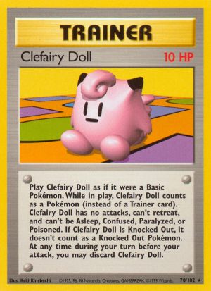 Clefairy Doll Base set Unlimited|Clefairy Doll Base set First Edition|Clefairy Doll Base set Shadowless|Clefairy Doll Base set 4th print