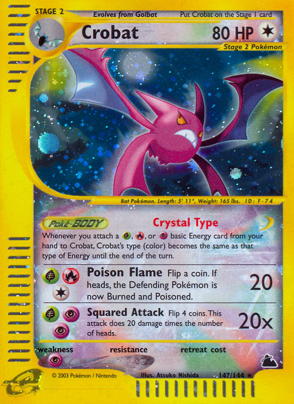 Crobat - 147/144 - Skyridge|Crobat - 147/144 - Reverse holo - Skyridge