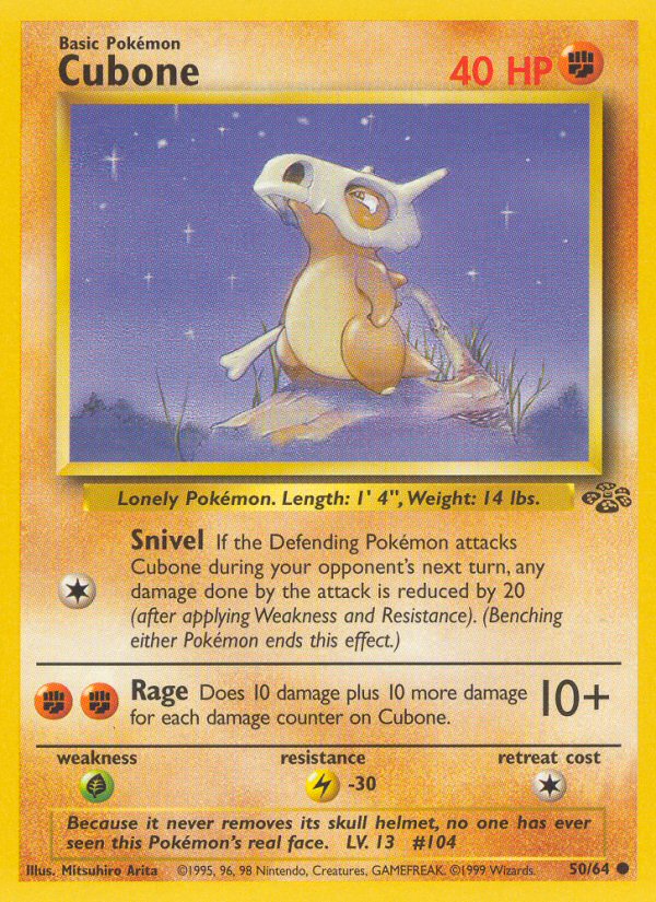 Cubone unlimited jungle set|Cubone first edition jungle set