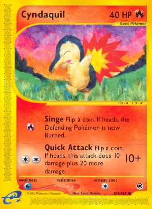 Cyndaquil - Expedition Base set|Cyndaquil - Expedition Base set - Reverse Holo