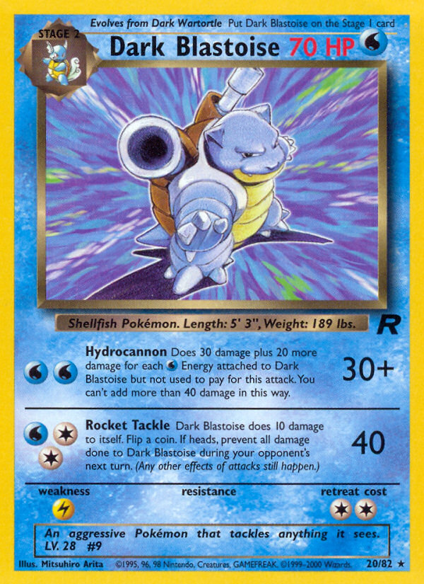 Dark Blastoise Team Rocket unlimited|Dark Blastoise Team Rocket first edition