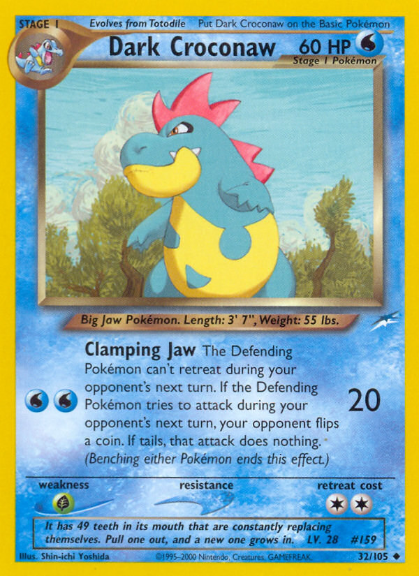 Dark Croconaw - Neo Destiny - Unlimited|Dark Croconaw - Neo Destiny - First Edition