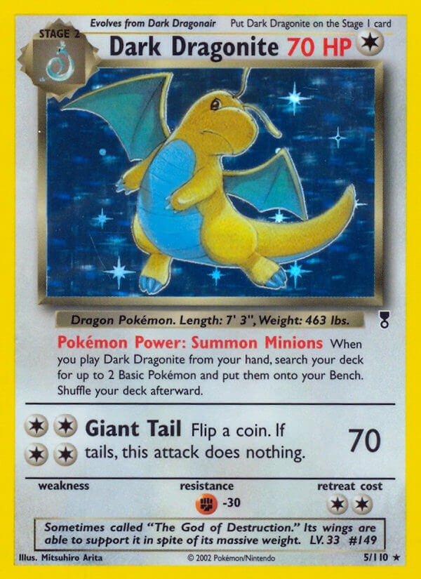 Dark Dragonite - 5 - Legendary Collection|Dark Dragonite - 5/110 - Revers Holo - Legendary Collection