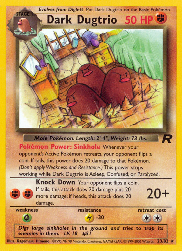 Dark Dugtrio Team Rocket unlimited|Dark Dugtrio Team Rocket first edition