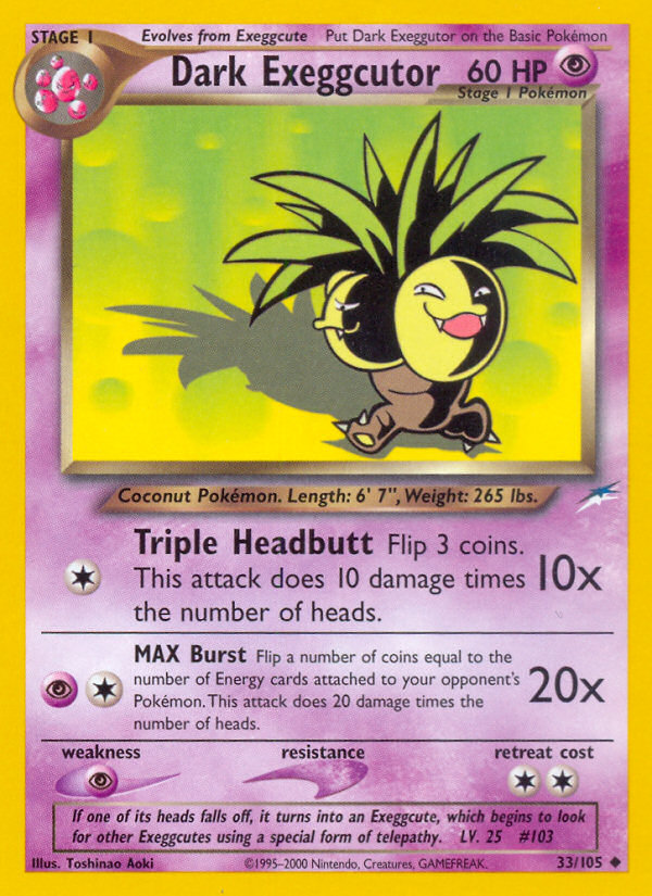 Dark Exeggutor - Neo Destiny - Unlimited|Dark Exeggutor - Neo Destiny - First Edition