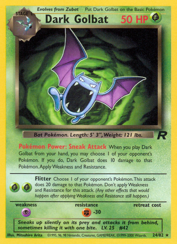 Dark Golbat Team Rocket unlimited|Dark Golbat Team Rocket first edition