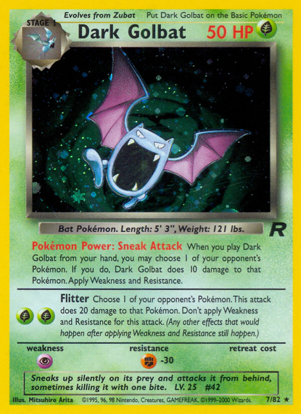 Dark Golbat Team Rocket unlimited|Dark Golbat Team Rocket first edition