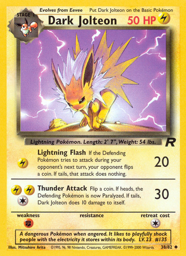 Dark Jolteon Team Rocket unlimited|Dark Jolteon Team Rocket first edition