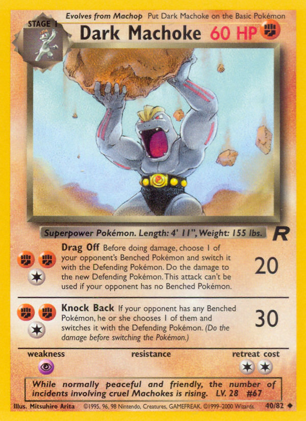 Dark Machoke Team Rocket unlimited|Dark Machoke Team Rocket first edition