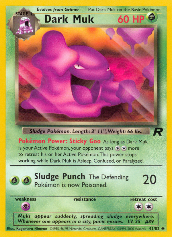 Dark Muk Team Rocket unlimited|Dark Muk Team Rocket first edition