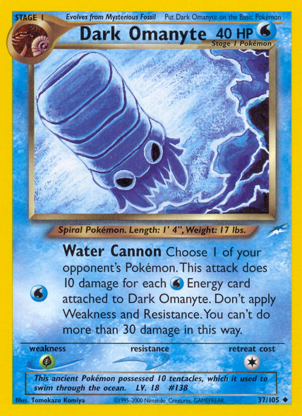 Dark Omanyte - Neo Destiny - Unlimited|Dark Omanyte - Neo Destiny - First Edition