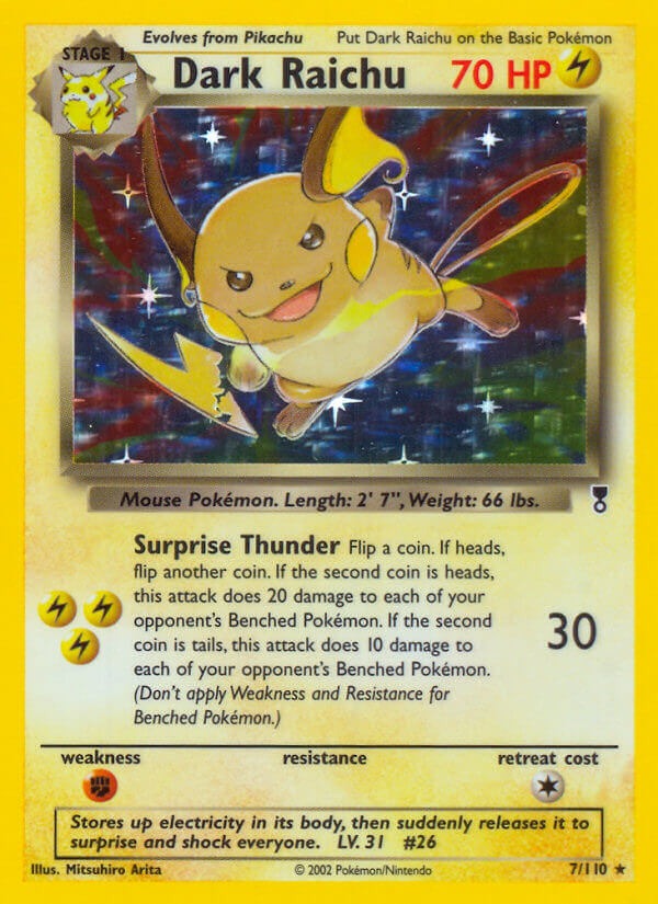 Dark Raichu - 7/110 - Legendary Collection|Dark Raichu - 7/110 - non-holo - Legendary Collection|Dark Raichu - 7/110 - reverse holo - Legendary Collection