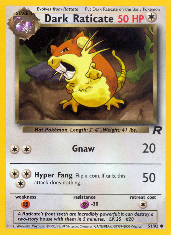 Dark Raticate Team Rocket unlimited|Dark Raticate Team Rocket first edition