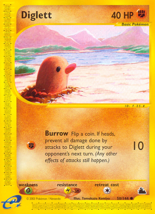Diglett - 50/144 - Skyridge|Diglett - 50/144 - Reverse holo - Skyridge
