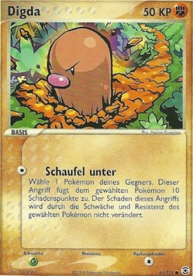 Diglett - 61 - Feuerrot & Blattgrun