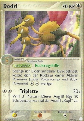 Dodrio - 21 - Feuerrot & Blattgrun