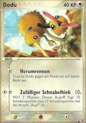Doduo - 62 - Feuerrot & Blattgrun