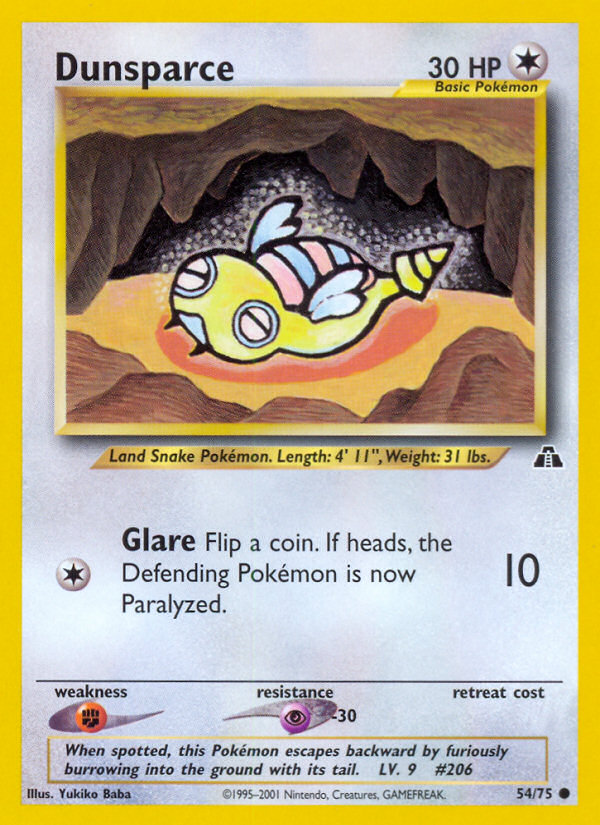 Dunsparce - Neo Discovery - Unlimited|Dunsparce - Neo Discovery - First Edition