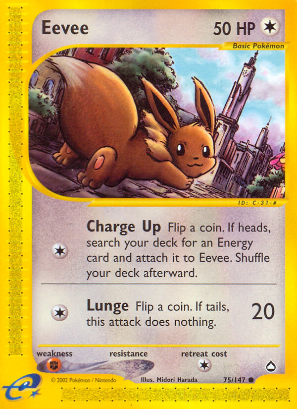 Eevee - 75/147 - Aquapolis|Eevee - 75/147 - Reverse holo - Aquapolis
